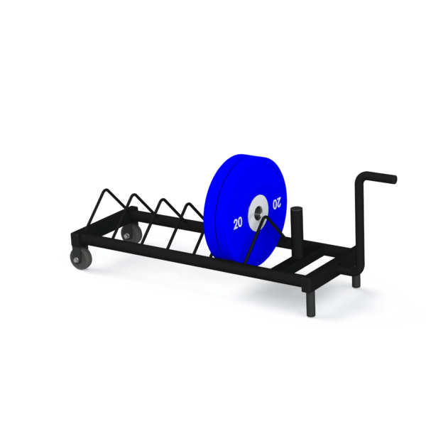 Bumper Plate Trolley mit Hantelscheibe